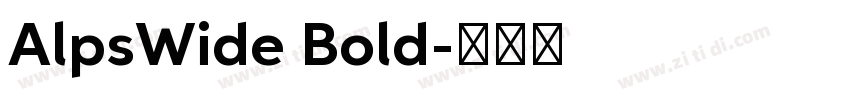 AlpsWide Bold字体转换